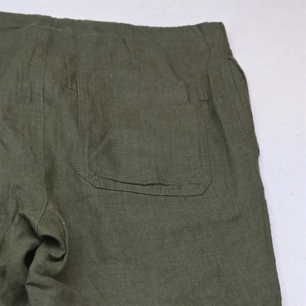 Banana Republic Mx32 Green 100% Linen 816804 Castello Linen Drawstring Pants